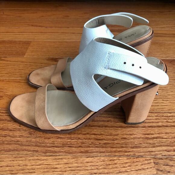 VIA SPIGA V-Belia Casual Ankle Strap Sandals - Natural White Women’s Size 8 - Picture 4 of 11